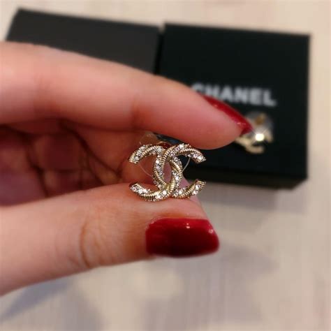 fake chanel earrings cc uk|authentic Chanel double c earrings.